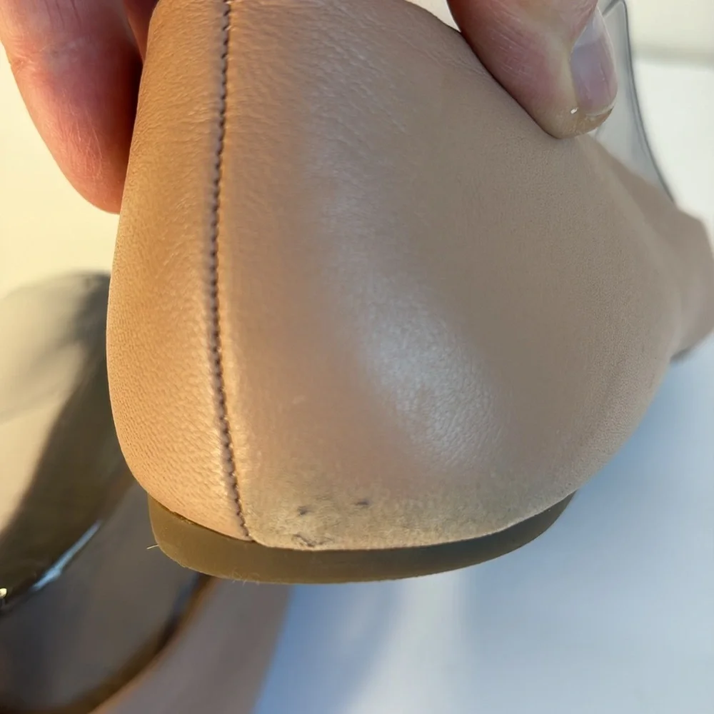 Tory Burch Melinda Powder Coated Blush/Tan Ballet Flats